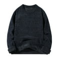 thumbnail image 1 of Yusimy Men's Striped Knit Sweater Loose Fit Versatile Pullover Round Neck Urban Streetwear, 1 of 8