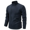 thumbnail image 1 of Yusimy Men's Striped Knit Sweater Oversized Casual Pullover Round Neck Urban Streetwear, 1 of 4