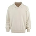 thumbnail image 1 of Yusimy Men's Striped Sweater Loose Fit Round Neck Pullover Knit Casual Style, 1 of 8