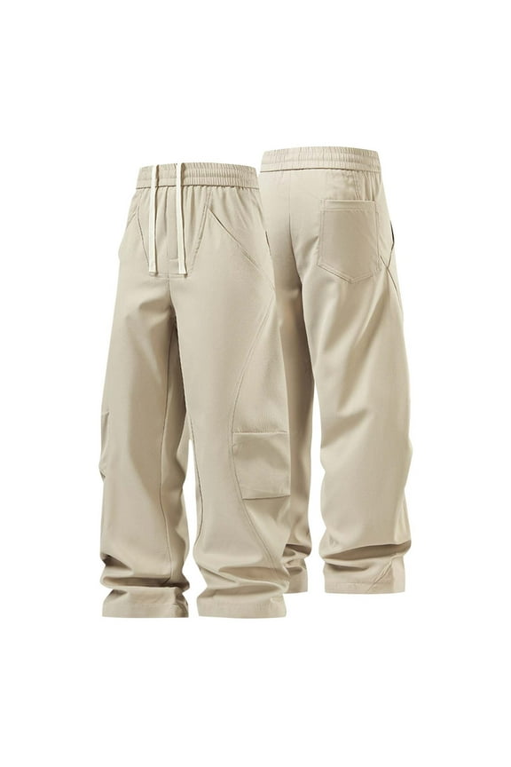 Men's Tactical Softshell Pants Windproof Waterproof Thickened Warm Fleece Lined Cargo Workwear Outdoor Hiking Climbing Pants