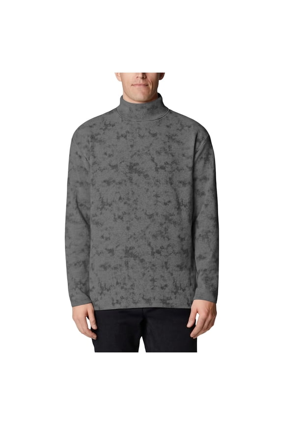 Men's Tie-Dye Half-High Neck Polar Fleece Thermal Base Layer - Vibrant Tie-Dye Warm Soft Fabric Slim Fit Casual Basic Style for Layering Cold Days