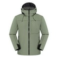 thumbnail image 1 of Yusimy Men's Water-Resistant Work Jacket Hooded Windbreaker Outdoor Utility Pocket Single Layer Long Sleeve Raincoat Workwear Style, 1 of 7