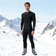 thumbnail image 1 of Yusimy Men's Winter Outdoor Compression Base Layer 2-Piece Set Quick-Dry Warm Long Sleeve Crew Neck Ski Cycling Hiking, 1 of 6