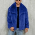 thumbnail image 1 of Yusimy Men's Winter Stand Collar Thermal Coat Faux Fur Long Sleeve Jacket Solid Color Casual Winter Style, 1 of 7