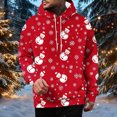 thumbnail image 1 of Yusimy Mens Christmas Printed Hoodie with Pockets & Drawstring Long Sleeve Pullover Athletic Top, 1 of 6