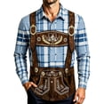 thumbnail image 1 of Yusimy Mens Oktoberfest Graphic Tee，Long Sleeve Funny Print Shirt，Festive Party Pullover for Holiday Celebrations，Fun Costume Top for Beer Festival, 1 of 5