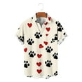 thumbnail image 1 of Yusimy Mens Short Sleeve Button Down Shirt with Valentine Day Print Collar Casual Shirt for Everyday Wear, 1 of 4