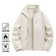 thumbnail image 1 of Yusimy Unisex Solid Color Fleece Sherpa Windproof Outdoor Casual Jacket with Thermal Zipper Pockets Stand Collar, 1 of 8