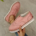 thumbnail image 1 of Yusimy Women's Casual Retro Round Toe Lace-Up Chunky Heel Shoes - Thick Sole Low-Cut Platform Oxfords with British Style Wide Width for Everyday Outfits, 1 of 9