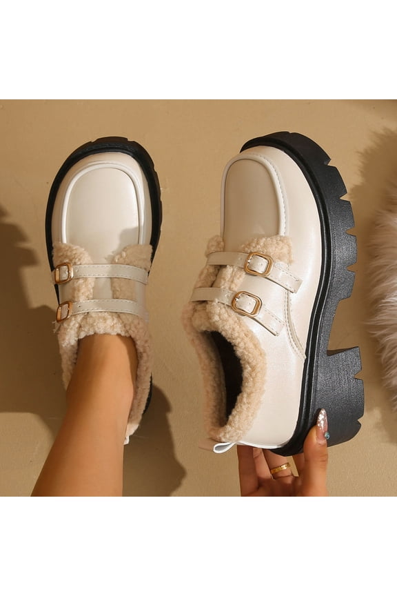 Women's Fashion Retro Lace-Up Chunky Heel Platform Shoes - Round Toe Low-Cut Brogue Style Oxford Shoes with Thick Sole for Casual Outfits (Available in Wide Sizes)