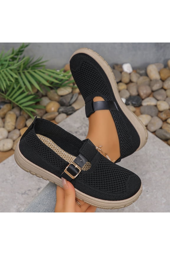 Women's Fashionable Casual Fly Knit Slip-On Shoes - Breathable Mesh Upper Driving Shoes with Comfortable Design for Versatile Daily Wear