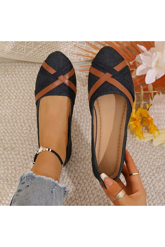 Women's Fashionable Casual Knitted Breathable Slip-On Loafers - Low-Cut Fly Knit Design Lightweight Comfortable Shoes for Everyday Wear