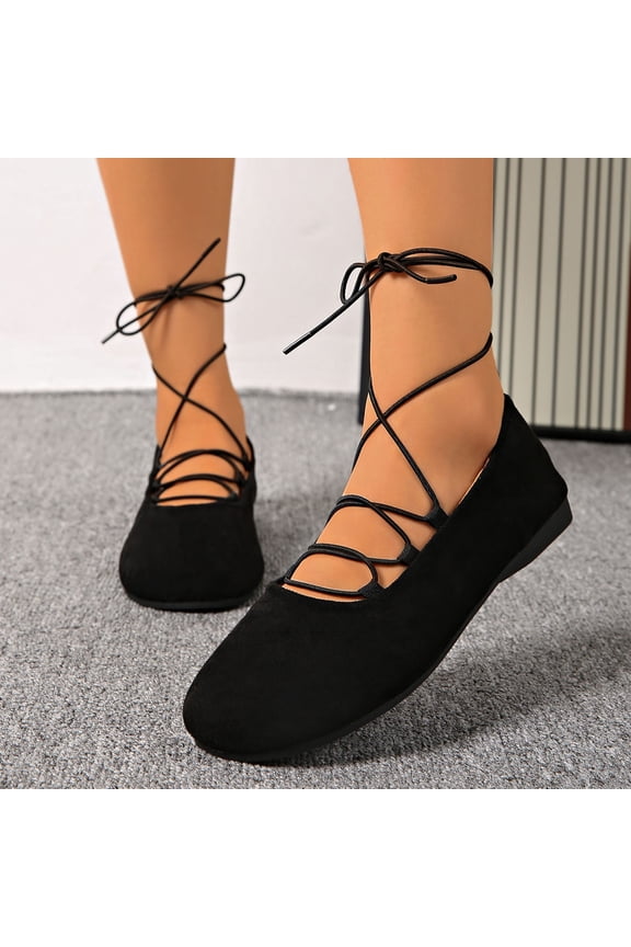 Women's Fashionable Casual Retro Shoes - Round Toe Lace-Up Chunky Heel Low-Cut British Style Slip-On Leather Shoes with Wide Width Options for Everyday Wear