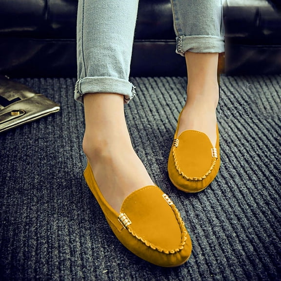 Yusimy Women's Fashionable Casual Retro Round Toe Lace-Up Platform Shoes - Chunky Heel Thick Sole Low-Cut British-Inspired Leather Shoes with Wide Sizes Available