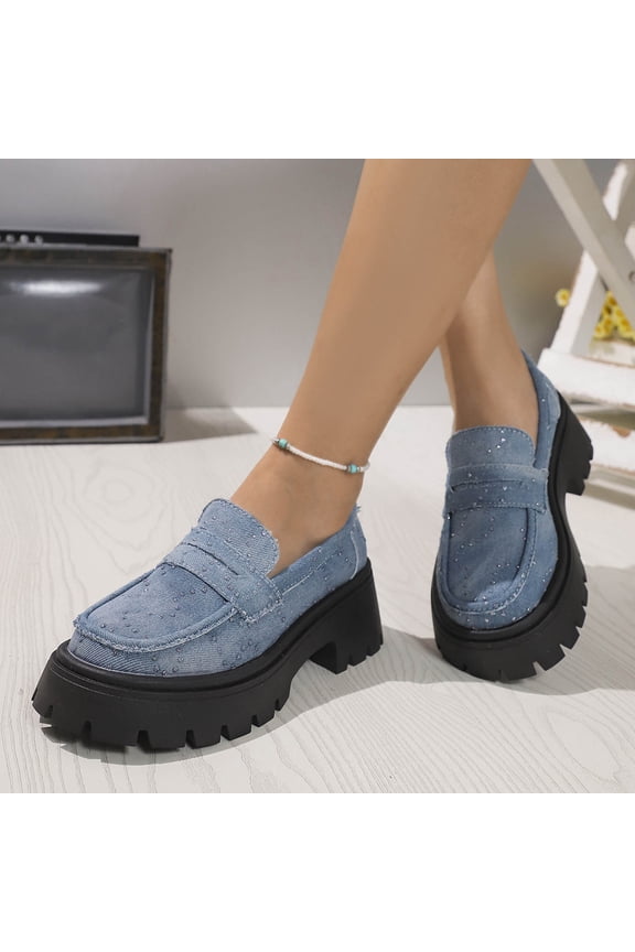 Women's Fashionable Casual Slip-On Loafers - Waterproof Versatile Low-Cut Comfort Shoes for Spring/Autumn with Minimalist Design