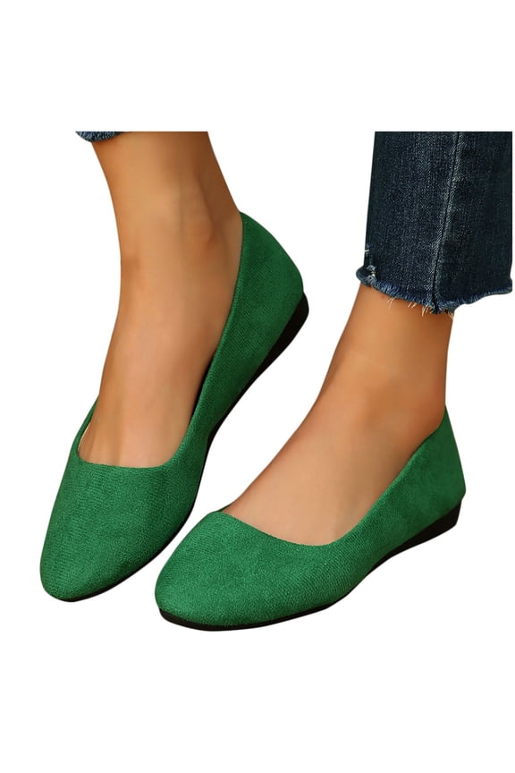 Women's Fashionable Casual Soft Sole Bean Shoes - Breathable Flat Slip-On Solid Color Versatile Driving Shoes with Minimalist Elastic Style for Daily Wear