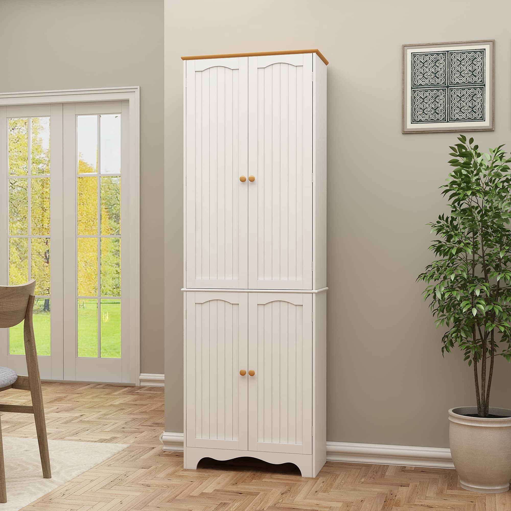 Yaoping 72 Freestanding Kitchen Cupboard, Kitchen Pantry Storage