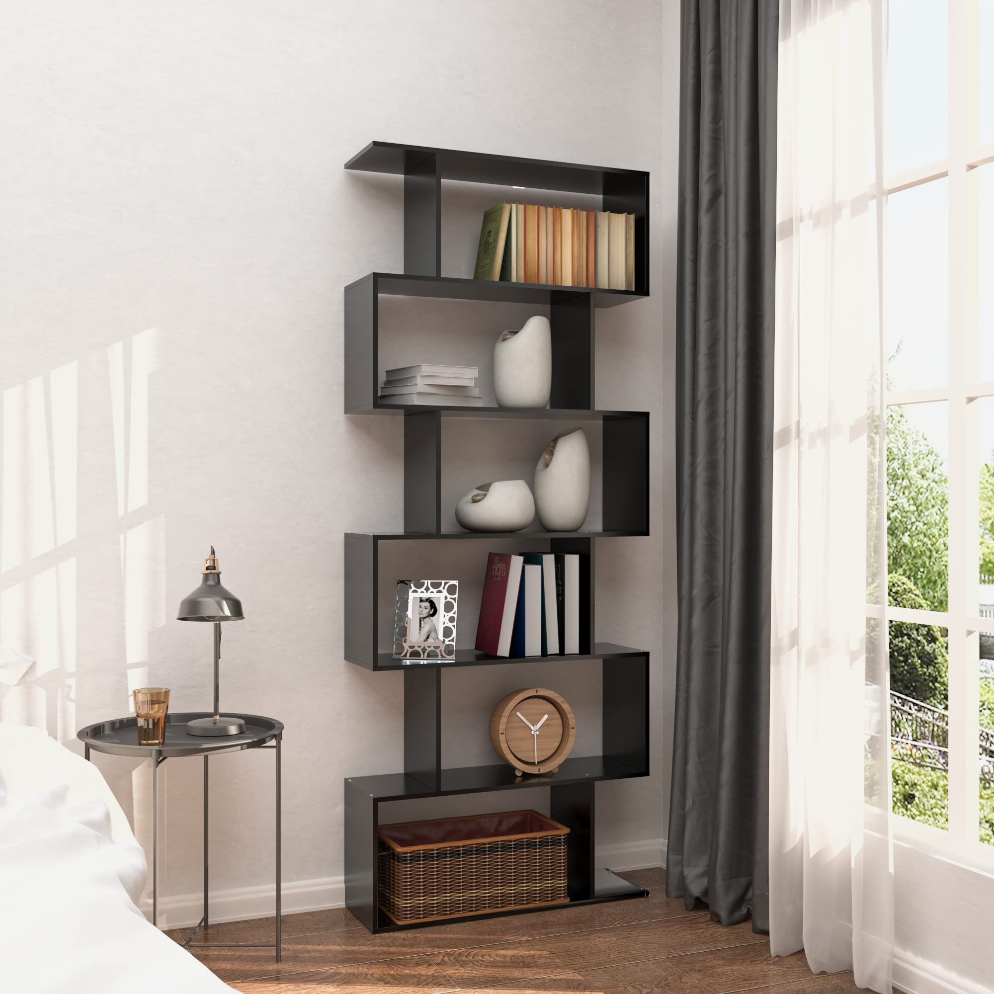 Nathan James Benji Floating Wall Book Shelves, 3Tier Display Shelf