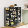 Yusong Kitchen Pantry Storage Cupboard with Doors and 6 Adjustable Shelves for Small