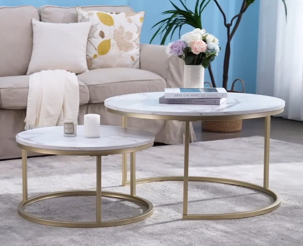 2In1 Coffee Table, Round Nest Of Tables, MultiFunctional, 51 OFF
