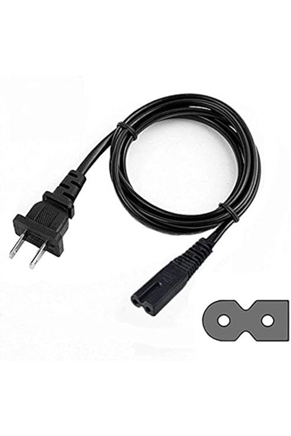 2Pin AC IN Power Cord Compatible with Panasonic Technics Blu-ray Player DMR Dmp-bd30 Dmp-bd45 Dmp-bd65 SC-PT480 Vizio E241-A1 E390-A1 E390-B1E E32-C1 E320-A1 SA-HT743 Sanyo DP32670 DP26670 TV