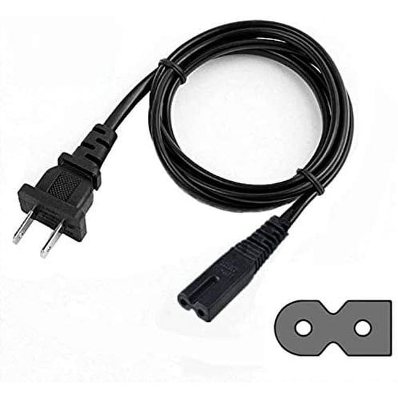 Yustda 6ft Cable Power Cord Flat Figure 8 Plug Lead for Orion 46" LED LCD TV SLED4668W