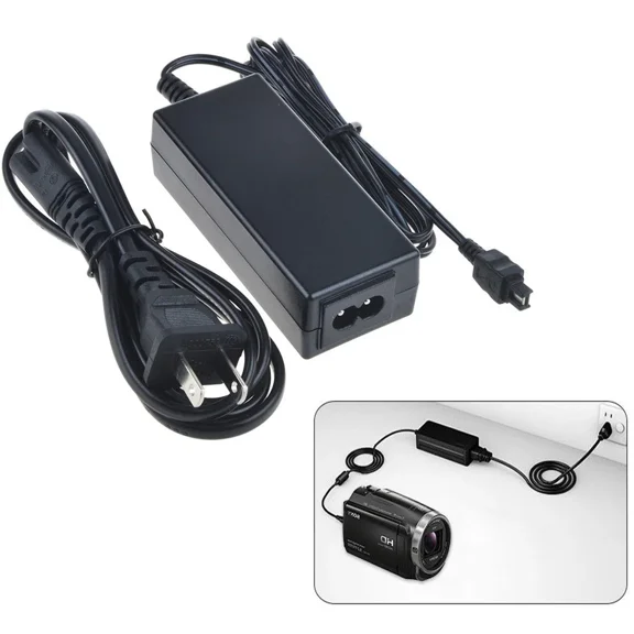 Yustda AC/DC Adapter Compatible with DCR-SR47E SR47/L SR47/R Handycam Camcorder Power Supply Cord Cable Charger