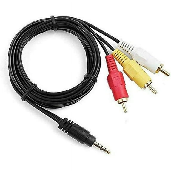 Yustda AV 3 RCA Audio Video TV Cable Cord for Hitachi Sharp Viewcam Camcorder VL-E33 VL-E34 VL-E37U VL-E39 VL-E49 VL-WD650U VL-WD650E VL-G870 VL-MR1 VL-MS1 VL-MX1 VLPD3H