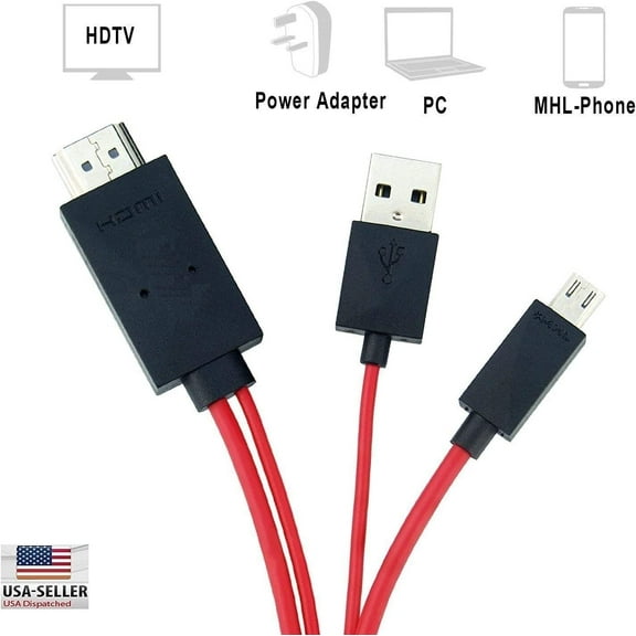 Yustda MHL USB to HDMI Cable Adapter for Samsung Galaxy Note 10.1 SM-P600 P601 P605
