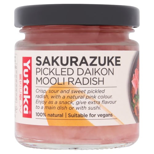 Yutaka Sakurazuke Japanese Pink Pickled Radish 110g, British Import (Pack of 2)