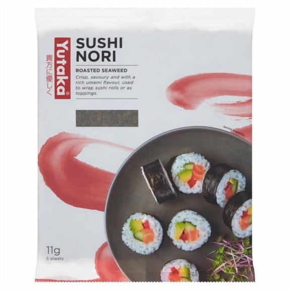 Yutaka Sushi Nori Seaweed 11g, British Import (Pack of 2)