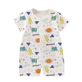 thumbnail image 1 of Yutgune Baby Boy Girl Cotton Romper Summer Rabbit Print Sleeveless Bodysuit Breathable Infant Jumpsuit 0-12 Months, 1 of 3