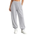 thumbnail image 1 of Yutgune Baggy Sweatpants Women High Waist Drawstring Ribbed Cuff Womens Sweatpants with Pockets, 1 of 9