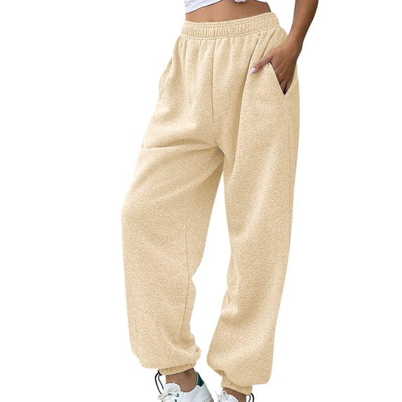 Yutgune Baggy Sweatpants Women High Waist Drawstring Womens Sweatpants with Deep Side Pockets Sweats