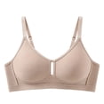 thumbnail image 1 of Yutgune Bras For Women Jelly Wireless Push Up Bralette Cutout V Neck No Underwire Comfortable Support Bra, 1 of 5