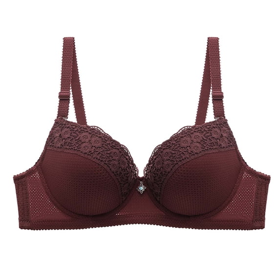 Yutgune Bras For Women Lace Underwire Bra Full Coverage Push Up Breathable Mesh Supportive Everyday Bra