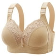 thumbnail image 1 of Yutgune Bras For Women Lace Wireless Push Up Bra Full Coverage Adjustable Wide Strap Fringe Detail Comfort, 1 of 6