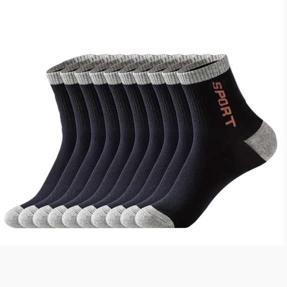 Yutgune Cotton Crew Socks For Men Soft Breathable Dress Running Mens Socks Men's Socks Multi Pack 5 Pack