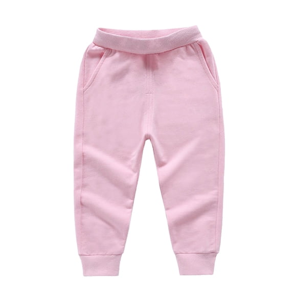 Yutgune Cotton Toddler Boy Sweatpants Elastic Drawstring Waist Elastic Ribbed Cuffs Side Pockets Toddler Pants Size 1-10 Years