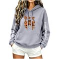 thumbnail image 1 of Yutgune Graphic Hoodies for Women Game Day Football Graphic Drawstring Pocket Pullover Hoodies Hooded Sweatshirt for Women, 1 of 5