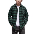 thumbnail image 1 of Yutgune Kids Plaid Button Down Shirt for Girls Boys, Long Sleeve Collared Casual Fall Layer, Ages 4-15, 1 of 7