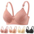 thumbnail image 1 of Yutgune Lace Bralettes for Women Full Coverage Soft Wireless Daily Support Bra Floral Lace, 1 of 9