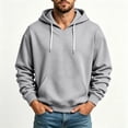 thumbnail image 1 of Yutgune Men's Basic Pullover Hoodie, Plain Solid Long Sleeve Hooded Sweatshirt for Casual Everyday Wear, 1 of 7