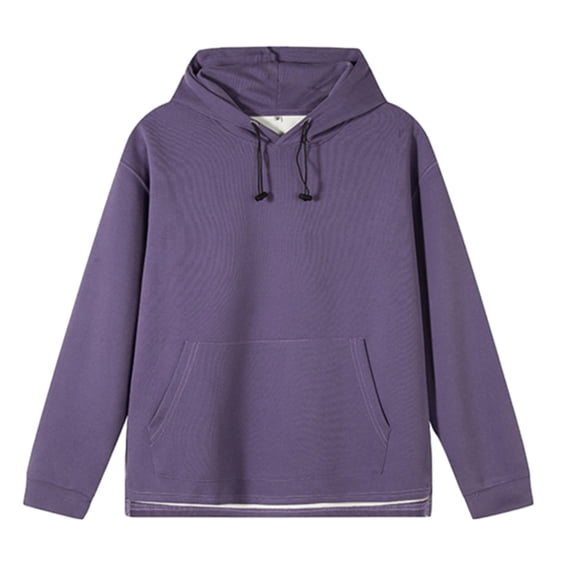 Yutgune Men's Big & Tall Pullover Hoodie, Solid Long Sleeve Hooded Sweatshirt with Drawstring, Sizes M-5XL