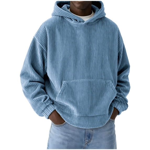 Yutgune Men's Pullover Hoodie, Casual Long Sleeve Hooded Sweatshirt with Pocket for Fall and Winter