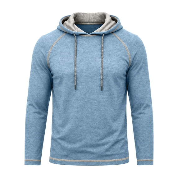 Yutgune Men's Solid Pullover Hoodie, Long Sleeve Casual Hooded Sweatshirt for Everyday Wear and Travel