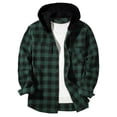 thumbnail image 1 of Yutgune Mens Hooded Flannel Shirt For Men Long Sleeve Shirts For Men Plaid Shirt Jacket With Chest Pocket, 1 of 5