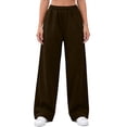 thumbnail image 1 of Yutgune Minimalist Women's Wide Leg Sweatpants High Waist Drawstring Womens Sweatpants Basic Loungewear, 1 of 9