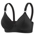 thumbnail image 1 of Yutgune Plus Size Bras for Women Breathable Wireless Full Figure Support Bra Striped Mesh, 1 of 2