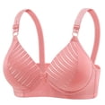 thumbnail image 1 of Yutgune Plus Size Bras for Women Breathable Wireless Full Figure Support Bra Striped Mesh, 1 of 2